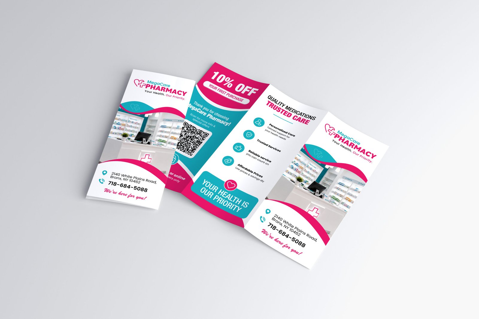 Pharmacy Bi-Fold & Tri-Fold Brochure Design — Graphic project by Kabeer Design